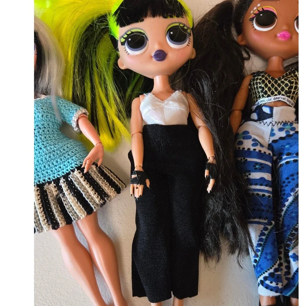 LOL Surprise OMG Fashion Doll Lot ~ 5 MGA Mixed Dolls Custom Clothes Replacement